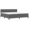vidaXL Boxspringbed met matras Donkergrijs 200 x 200 cm Stof