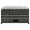 vidaXL 4-delige Loungeset met kussens poly rattan grijs