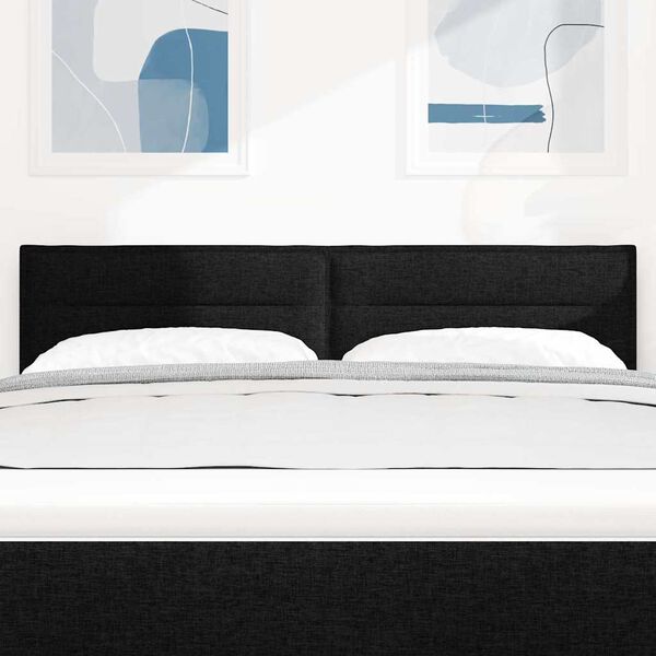 vidaXL Hoofdbord met hoofdeinde Zwart 160 cm Nep Leer