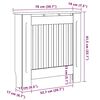 vidaXL Radiatorafdekking 2 pcs Wit 78 x 19 x 81,5cm Bewerkt hout