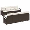 vidaXL Tuin Sofa Set 9 st 8-Aantal zitplaatsen Bruin en Cr&egrave;me
