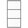 vidaXL Schuifdeur 102x205 cm ESG-glas en aluminium zwart