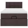 vidaXL Ottoman bed met matras en LED's 90x190cm stof donkerbruin