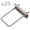 vidaXL U-verbinding voor hekpaal 25 sets 60x40 mm