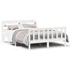 vidaXL Bedframe zonder matras massief grenenhout wit 150x200 cm