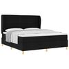 vidaXL Boxspringbed met hoofdeinde Zwart 200 x 180 cm Stof