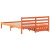 vidaXL Bed met matras massief grenenhout wasbruin 140x190 cm