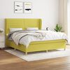 vidaXL Boxspring met matras stof groen 180x200 cm