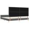 vidaXL Bedframe met hoofdeinde Donkergrijs 200 x 200 cm Stof
