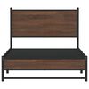 vidaXL Bedframe zonder matras metaal bruin eikenkleurig 107x203 cm