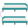 vidaXL Hoekbedframe met Matras Anders 2 pcs Turquoise Fluweel