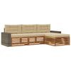 vidaXL Buiten bankenset 4 st Natuurlijk en Beige Polyester