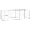 vidaXL Hondenkennel 12,1 m&sup2; gegalvaniseerd staal