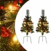 vidaXL Tuinkerstbomen 2 st met verlichting 76 cm PVC