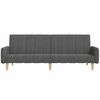 vidaXL Slaapbank 2-zits stof donkergrijs