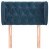 vidaXL Hoofdbord met randen 83x23x78/88 cm fluweel donkerblauw