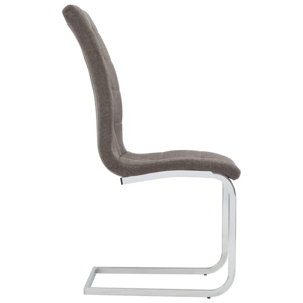 vidaXL Eetkamerstoelen 6 st stof taupe