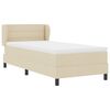 vidaXL Boxspringbed met matras met hoofdeinde Cr&egrave;me 90 x 190 cm Stof