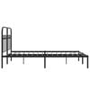 vidaXL Bedframe met hoofdbord metaal zwart 140x190 cm
