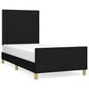 vidaXL Bedframe zonder matras 90x200 cm stof zwart