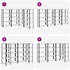 vidaXL Opbergrek 5-laags 4 st staal en bewerkt hout antracietkleurig