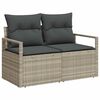 vidaXL Tuin Sofa Set met kussen 9 pcs Lichtgrijs poly rattan