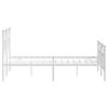 vidaXL Bedframe met hoofd- en voeteneinde metaal wit 120 x 190 cm