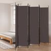 vidaXL Kamerscherm met 6 panelen 300x220 cm stof bruin