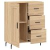 vidaXL Dressoir 69,5x34x90 cm bewerkt hout sonoma eikenkleurig