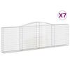 vidaXL Schanskorven 7 st gewelfd 400x30x120/140 cm ijzer