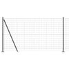 vidaXL Euro-hek met betonnen voetstuk 25 x 1,2 m PVC-Coated Staal Mesh