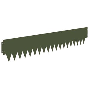 vidaXL Tuinrand 30 pcs 103 x 20 cm metaal Olijfgroen