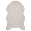 vidaXL Antislip vloerkleed van imitatie konijnenbont OLITE Beige