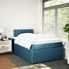 vidaXL Boxspring met matras fluweel blauw 120x200 cm