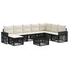 vidaXL Tuinbankenset 9 st Zwart en Cream Wit poly rattan