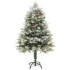 vidaXL Kerstboom met LED en dennenappels 120 cm PVC en PE groen