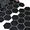 vidaXL Hexagon tegel 50 pcs Zwart 30 x 30 cm Polyurethaan en PET
