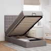 vidaXL Ottoman bed met matras en LED's 90x190cm stof taupe
