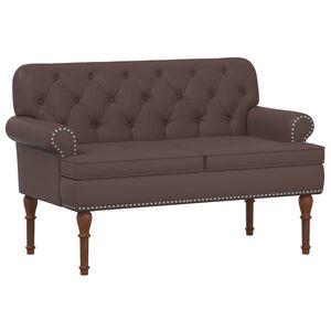vidaXL Loungebank met knopencomfort Bruin 120 x 65 x 77 cm Kunstleer