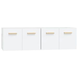 vidaXL Wandkasten 2 st 60x36,5x35 cm bewerkt hout wit