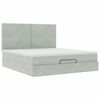vidaXL Ottoman bed met matrassen 180x200cm fluweel lichtgrijs