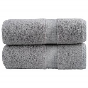 vidaXL Premium washandjes SOLUND 2 stuks grijs 30x30cm 600 g/m&sup2;