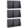 vidaXL Keerwand 6 st 40 x 12 x 50 cm Staal Antraciet