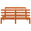 vidaXL Bedframe met hoofdbord massief grenenhout wasbruin 150x200 cm