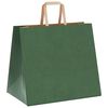 vidaXL Papieren zakken 250 st met hengsels 32x22x28 cm groen