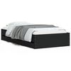 vidaXL Bedframe met lades bewerkt hout zwart 100x200 cm