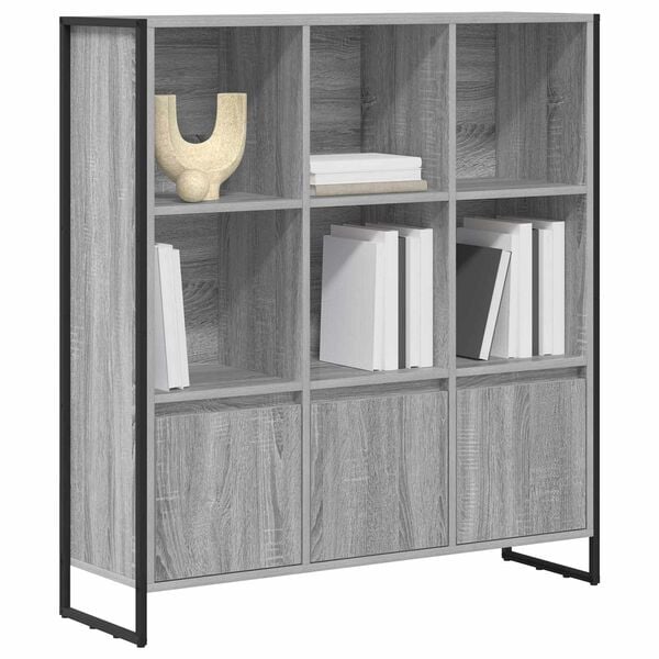 vidaXL Boekenkast 2 pcs Grijs Sonoma 99,5 x 30 x 108 cm Bewerkt hout