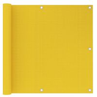 vidaXL Balkonscherm 90x300 cm HDPE geel