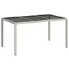vidaXL Tuinstafel Wit 150 x 90 x 75 cm poly rattan