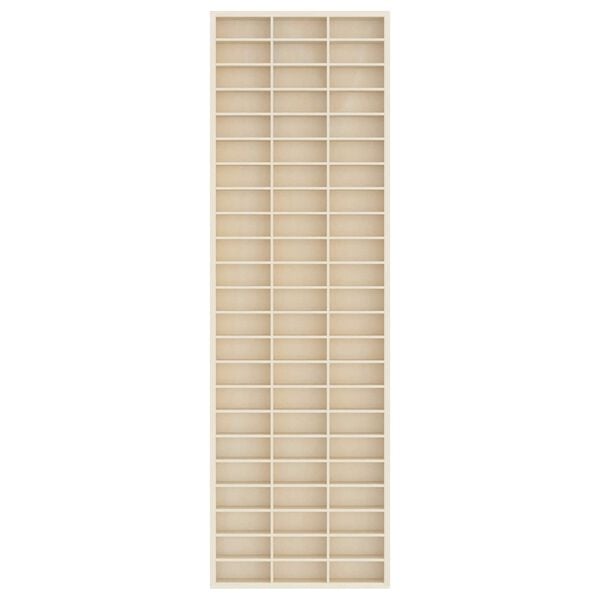 vidaXL Muurdisplaykast met plank Beige 30 x 4,5 x 96 cm Bewerkt hout